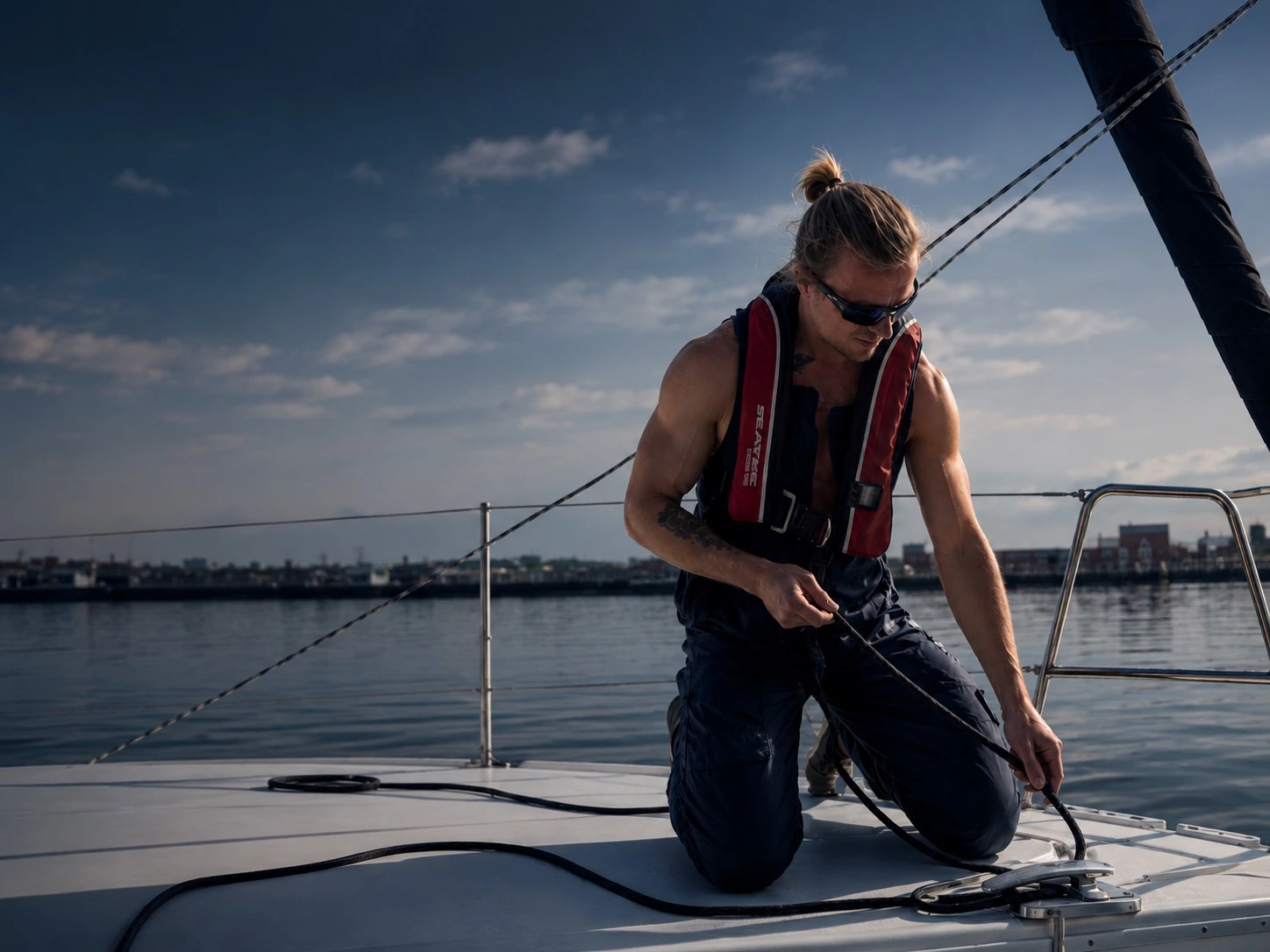 Sergey Pikalev beim Segeln
